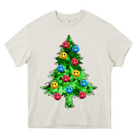 Cream sequin's christmas tree Heavy Core Tee - Zillion Design Studio