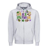 Heather Grey tax preparer Zipper Hoodie - MaliasSmallBusiness