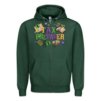 Sports Green tax preparer Zipper Hoodie - MaliasSmallBusiness