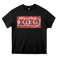 Black Xoxo cowhide and leopard Heavy Core Tee - RanaPortraitStore