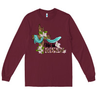 Burgundy he is risen cross Long Sleeve Tee - BarkalooDesign