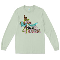 Matcha he is risen cross Long Sleeve Tee - BarkalooDesign