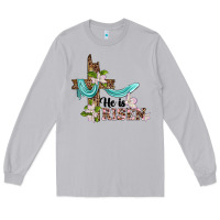 Moon Dust he is risen cross Long Sleeve Tee - BarkalooDesign