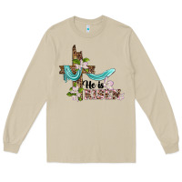 Mushroom he is risen cross Long Sleeve Tee - BarkalooDesign