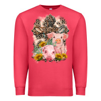 Cardinal Western Pigs with Crosses Premium Sweatshirt - LillyAllenDesigns
