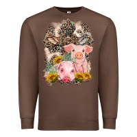Chestnut Western Pigs with Crosses Premium Sweatshirt - LillyAllenDesigns