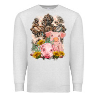 Oatmeal Heather Western Pigs with Crosses Premium Sweatshirt - LillyAllenDesigns
