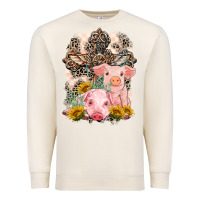 Sandshell Western Pigs with Crosses Premium Sweatshirt - LillyAllenDesigns