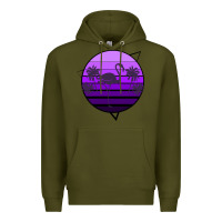 Army Green Flamingo Palm Premium Hoodie - Bettercallsaul