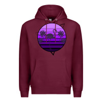 Burgundy Flamingo Palm Premium Hoodie - Bettercallsaul