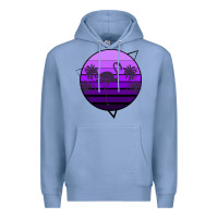 Colony Blue Flamingo Palm Premium Hoodie - Bettercallsaul