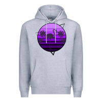 Heather Grey Flamingo Palm Premium Hoodie - Bettercallsaul