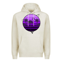 Oatmeal Heather Flamingo Palm Premium Hoodie - Bettercallsaul