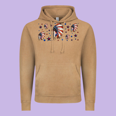 Patriotic Native American Headdress 16oz Libbey Cup Vintage Hoodie Designed By Hra Design Shop