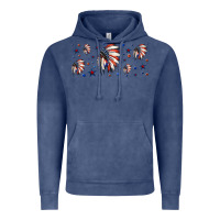 Vintage Denim patriotic native American headdress 16oz libbey cup Vintage Hoodie - HRA Design Shop