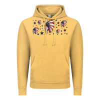 Vintage Mustard patriotic native American headdress 16oz libbey cup Vintage Hoodie - HRA Design Shop