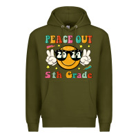 Army Green peace out 2024 5th grade Premium Hoodie - JahusDesignShop