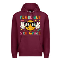 Burgundy peace out 2024 5th grade Premium Hoodie - JahusDesignShop