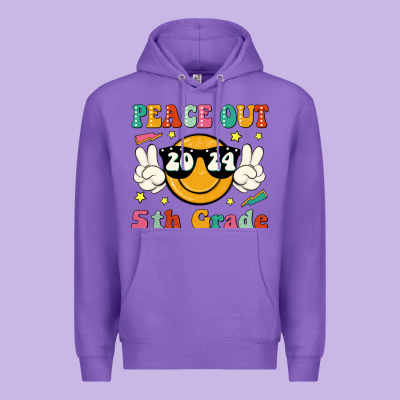 Peace Out 2024 5th Grade Premium Hoodie Designed By Jahusdesignshop