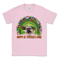 Bubblegum Pink Western Happy St. Patrick's Day Cow Rainbow Classic Tee - Artiststas