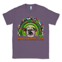 Lavender Western Happy St. Patrick's Day Cow Rainbow Classic Tee - Artiststas
