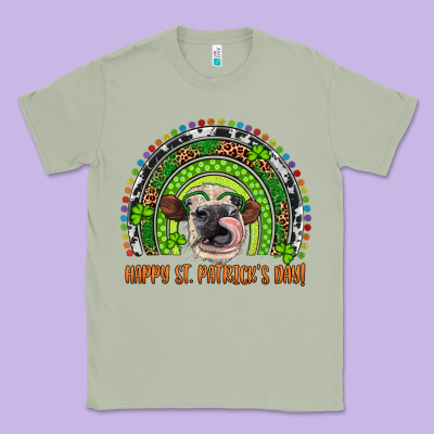 Western Happy St. Patrick's Day Cow Rainbow Classic Tee Designed By Artiststas