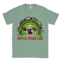 Sage Western Happy St. Patrick's Day Cow Rainbow Classic Tee - Artiststas