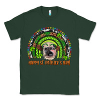 Sports Green Western Happy St. Patrick's Day Cow Rainbow Classic Tee - Artiststas