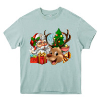 Arona santa and reindeer Heavy Core Tee - Zillion Design Studio