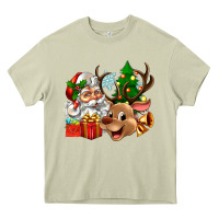 Mossy santa and reindeer Heavy Core Tee - Zillion Design Studio