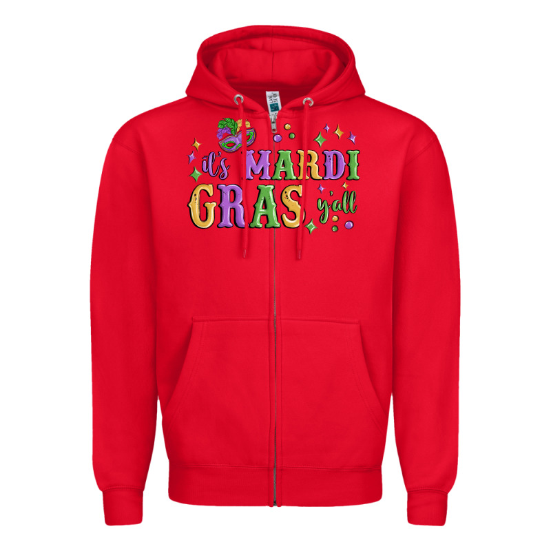 It's Mardi Gras Y'all Zipper Hoodie by MaliasSmallBusiness | Teevron
