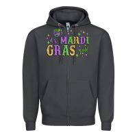 Smoke it's mardi gras y'all Zipper Hoodie - MaliasSmallBusiness