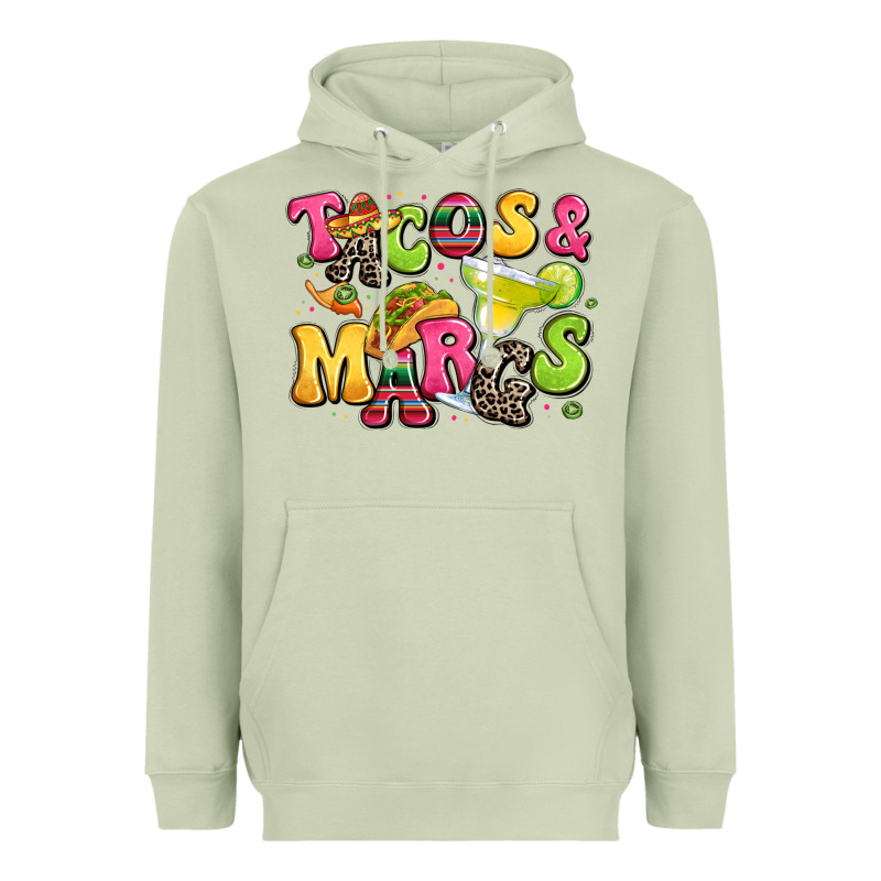 Tacos And Margaritas Heavyweight Hoodie by LillyAllenDesigns | Teevron