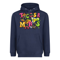 Navy tacos and margaritas Heavyweight Hoodie - LillyAllenDesigns