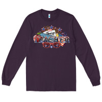 Plum american teacher Long Sleeve Tee - NancyCooperArtShop
