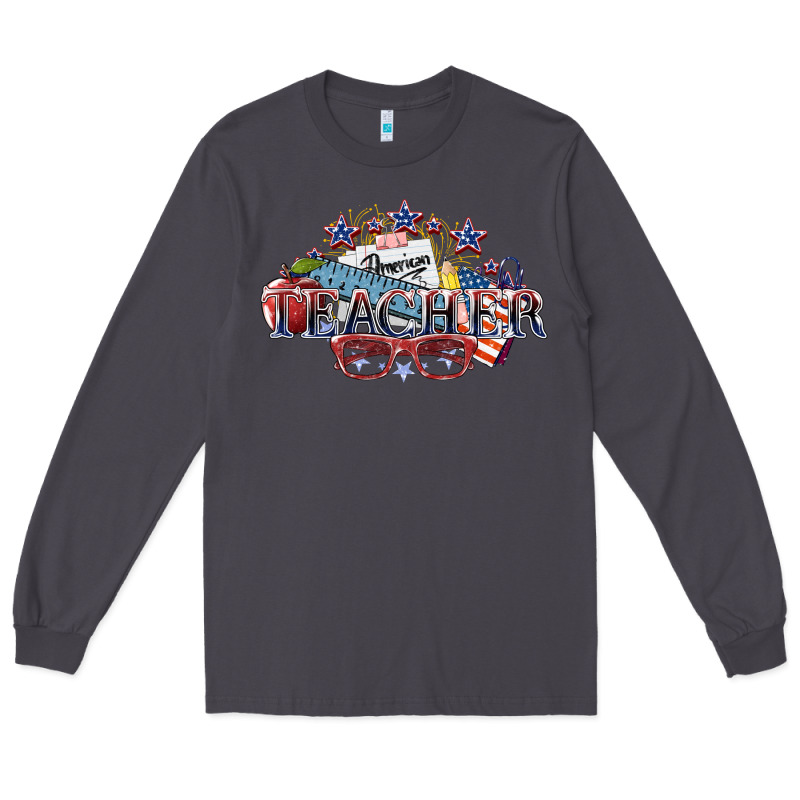 American Teacher Long Sleeve Tee by NancyCooperArtShop | Teevron