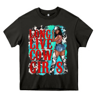 Asphalt long live cowgirls Heavy Core Tee - texasbilliewilder