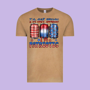 I'm Not Drunk I'm Patriotic Vintage Tee Designed By Jahusdesignshop