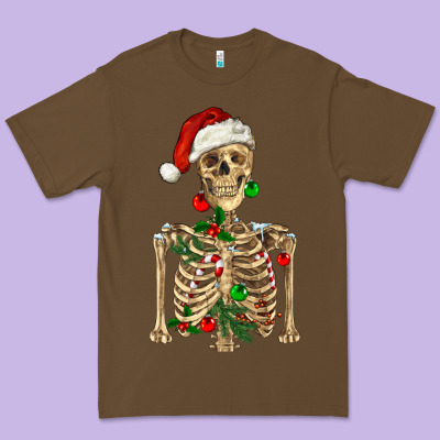 Premium Tee Christmas Skeleton