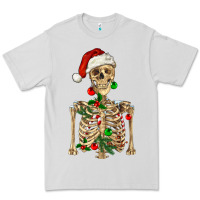 Dove Grey Christmas Skeleton Premium Tee - RanaPortraitStore