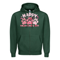 Sports Green happy valentine's day Zipper Hoodie - MaliasSmallBusiness