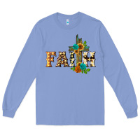 Colony Blue faith with cross Long Sleeve Tee - BarkalooDesign
