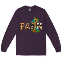 Plum faith with cross Long Sleeve Tee - BarkalooDesign