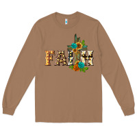 Toasted Coconut faith with cross Long Sleeve Tee - BarkalooDesign