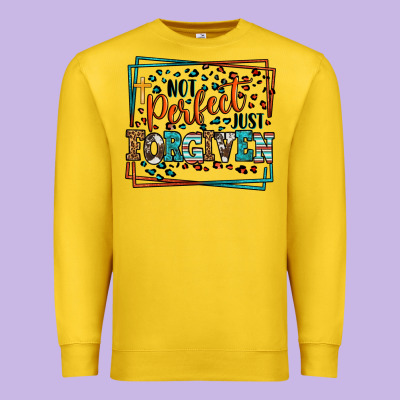 Not Perfect Just Forgiven Premium Sweatshirt Designed By Lillyallendesigns