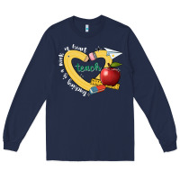 Navy teaching is a work of heart Long Sleeve Tee - JahusDesignShop