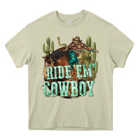 Mossy ride em cowboy Heavy Core Tee - texasbilliewilder