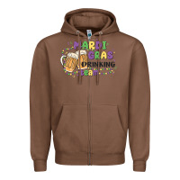 Chestnut mardi gras drinking team Zipper Hoodie - MaliasSmallBusiness