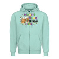 Seafoam mardi gras drinking team Zipper Hoodie - MaliasSmallBusiness