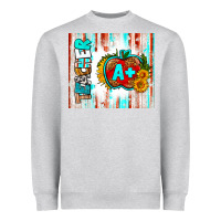 Heather Grey teacher a+ tumbler Heavyweight Sweatshirt - BundleAndBundleShop